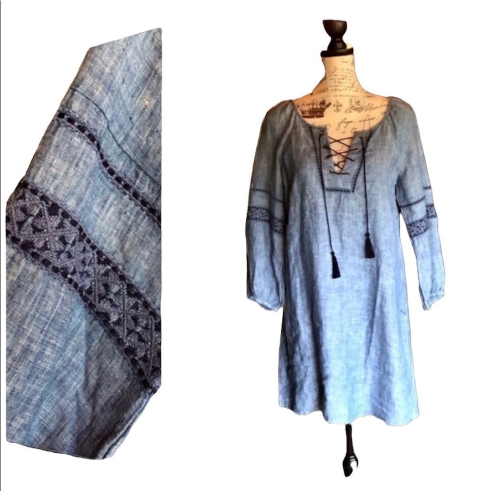 SANCTUARY, Ladies Embroidered Jean Dress,N…